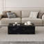 39.3*21.7*11.8 Inch White Marble Pattern MDF Coffee Table - Luxurious Design-133962527-133962529