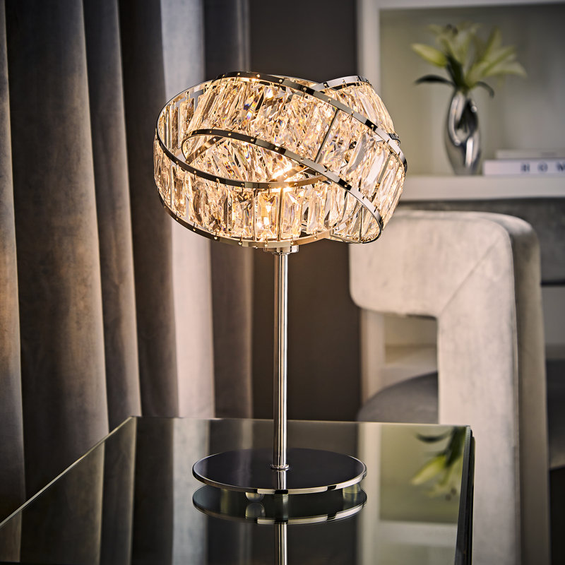 36Cm Silver Table Lamp, Yes