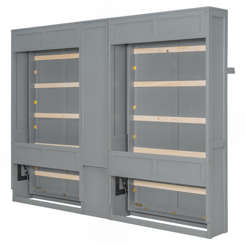 Lits escamotables muraux avec armoires et tablettes