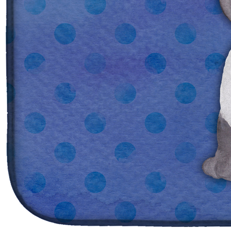 Tapis de séchage en aquarelle french bouledogue polkadot