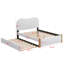 Lit plateforme tapissier avec pieds de soutien en bois et lit gigogne-1157830832