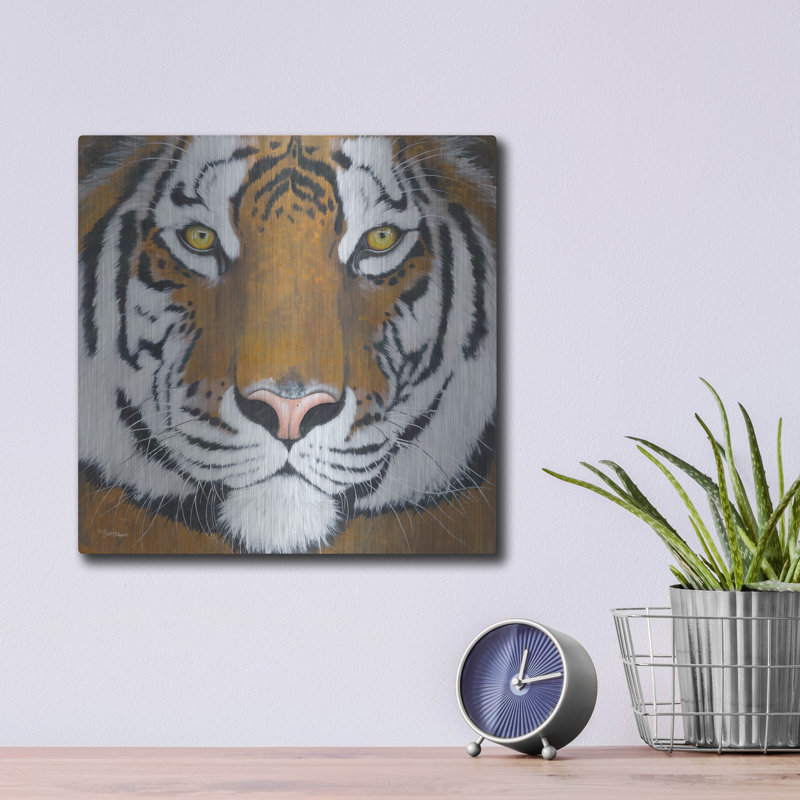«Tiger Gaze» par Britt Hallowell, H 12 po x l 12 po