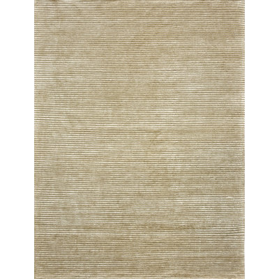 Tapis noué à la main en argent / gris / ivoire