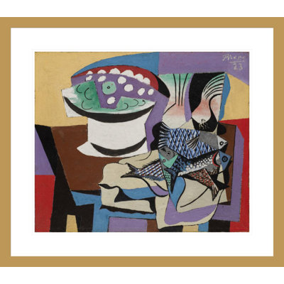 «Still Life with Fish» par Pablo Picasso, impression giclée sur cadre