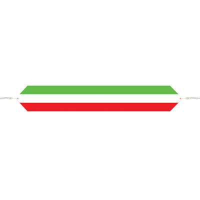 Printed Red, White & Green Table Runner