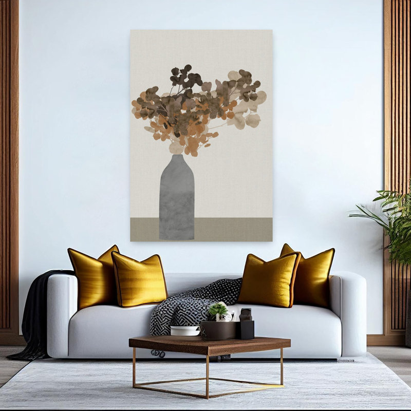 Art contemporain fleur contemporaine, H 60 po x l 40 po