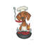 Dachshund Grilling by Danny Gordon - Wrapped Canvas Painting-410243696