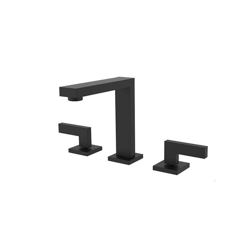 Trova Widespread 2-handle Bathroom Faucet with Drain Assembly, Black