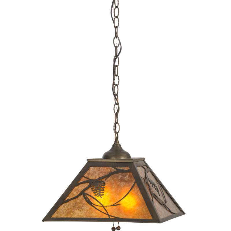Rustic Lodge 2 - Light Pendant, Amber, Antique Copper