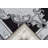 Ramsel Power Loomed 3D Handcarved Traditional Oriental Floral GrayBlack Area Rug-33341859