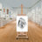 DENFER Folding Adjustable Solid Wood H-Frame Easel