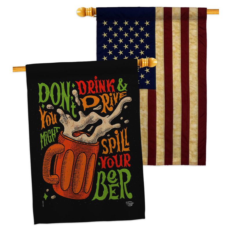 Drapeau de maison en polyester 2 faces 40 x 28