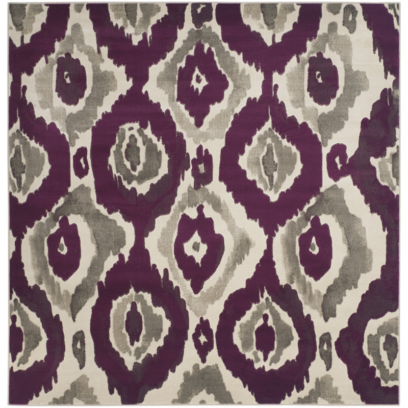 Tapis ikat performance Deasia Porcello, Carré 6 pi 7 po
