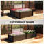 Vinyl Raised Garden Bed Kit, Set of 2 Elevated Garden Boxes