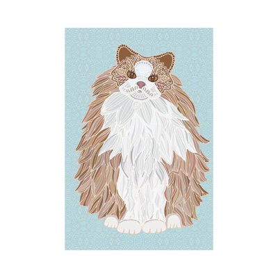 Orange Ragdoll by Angelika Parker - Wrapped Canvas Print