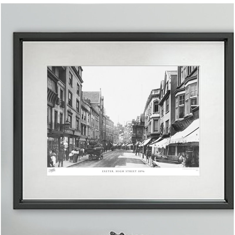 Exeter, High Street 1896 - Single Picture Frame Print, 28cm H x 36cm W x 2.3cm D