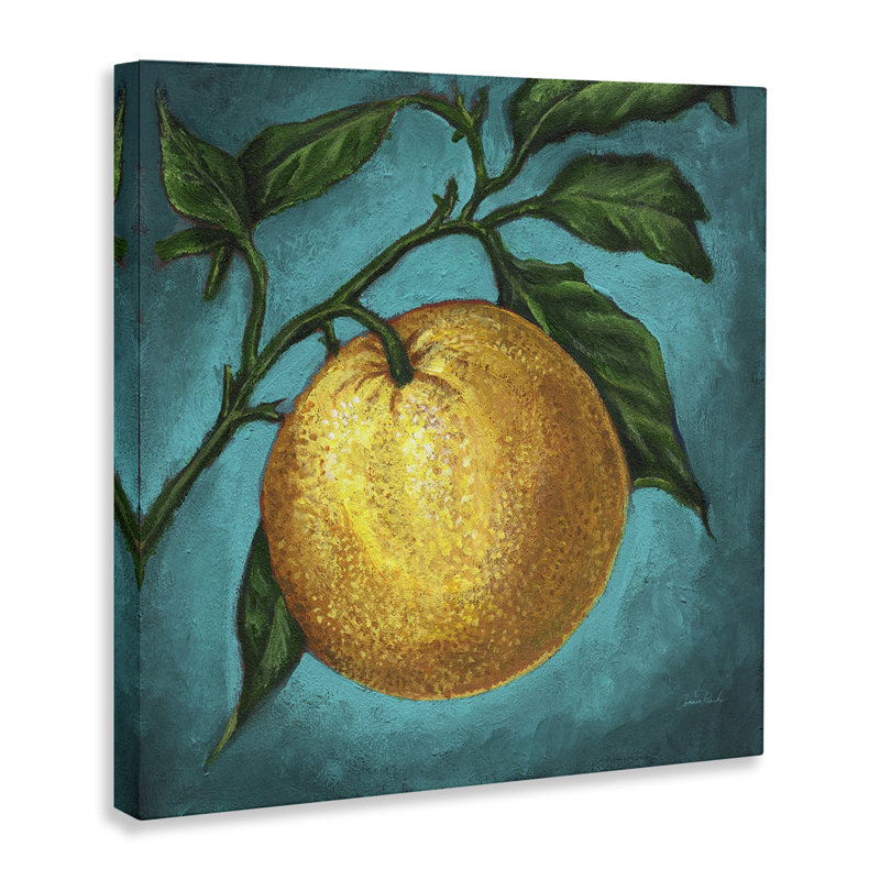 «Citrus Fruit on Branch» par Connie Resch, H 17 po x l 17 po