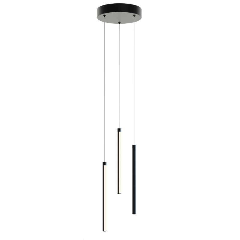 Jontavion 3 - Light LED Cylinder Pendant, Black