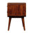 Solid Wood Large Curved Chestnut Bedside