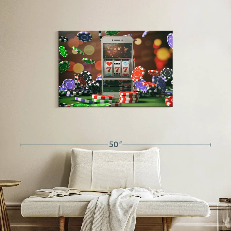 Virtual Slot Machine, 24" H x 36" W