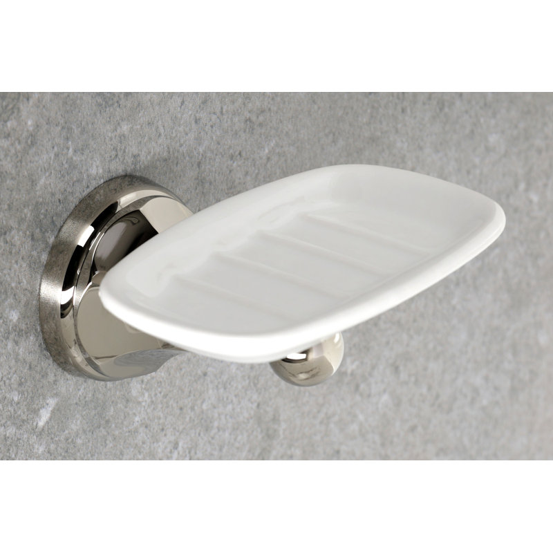 Porte-savon mural Kingston Brass Metropolitan, Nickel poli
