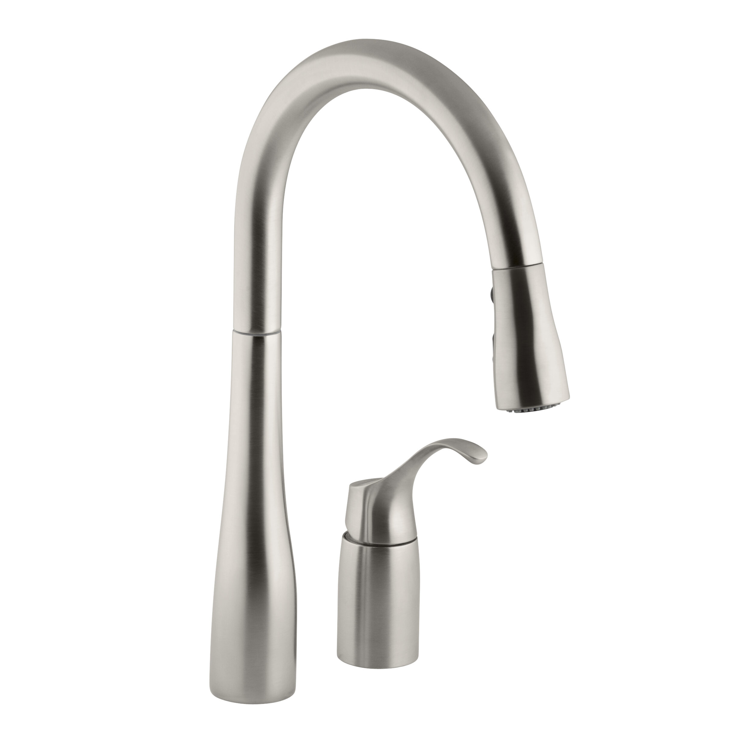 K-647-VS,CP Kohler Simplice Pull Down Kitchen Sink Faucet with Three ...