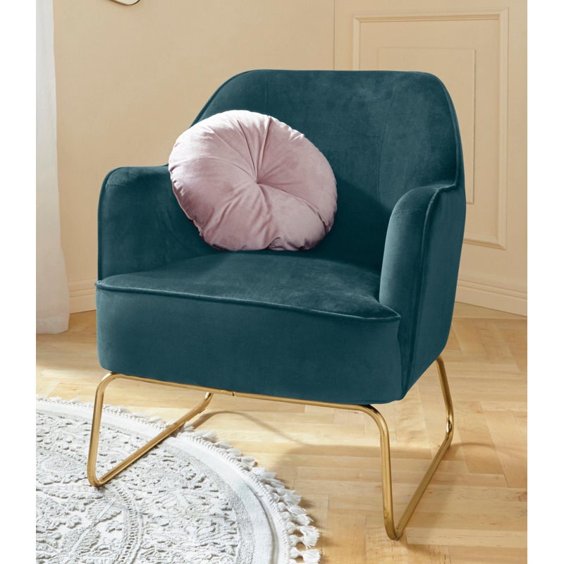 Joshua Velvet Armchair, Petrol Velvet
