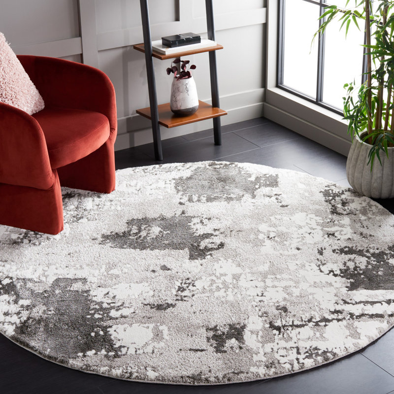 Century 300 Performance Abstract Rug, Round 6'7"