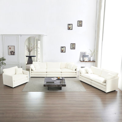 Canapé 3 pièces pour salon confortable, canapé modulaire à assise très profonde 3 pièces, canapé surdimensionné, canapé 3 places, causeuse et canapé simple chenille