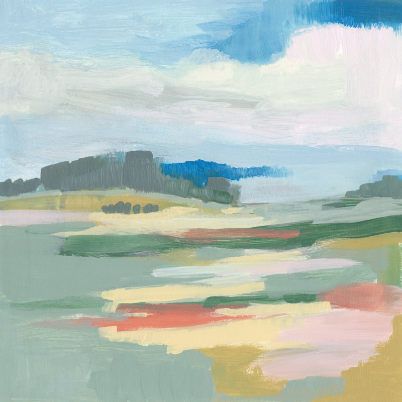 «Lavanda Sweeping Sky II On Canvas» par Jennifer Goldberger, reproduction, H 36 po x l 36 po