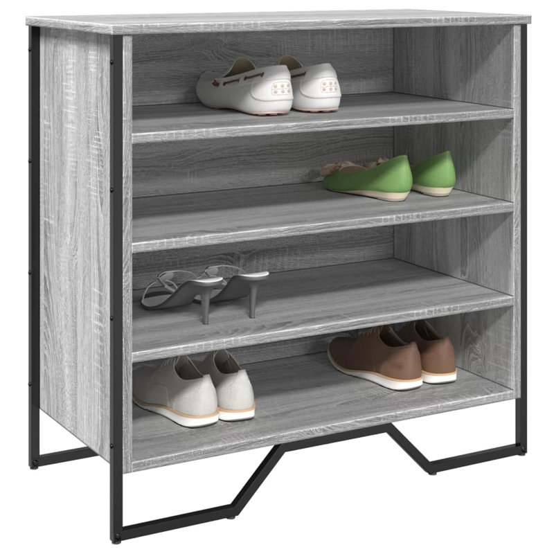 12 Pair Shoe Storage Cabinet, Grey Sonoma