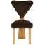 Chaise d'appoint à dossier en velours Perci