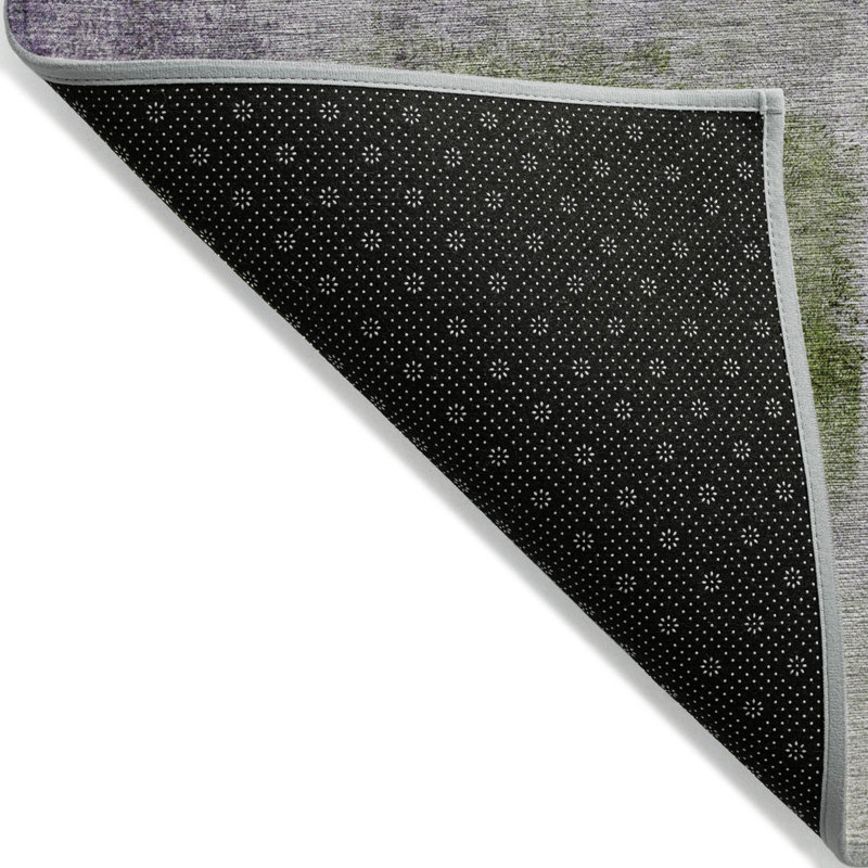 Tapis intérieur lavable abstrait vert 10 pi x 14 pi