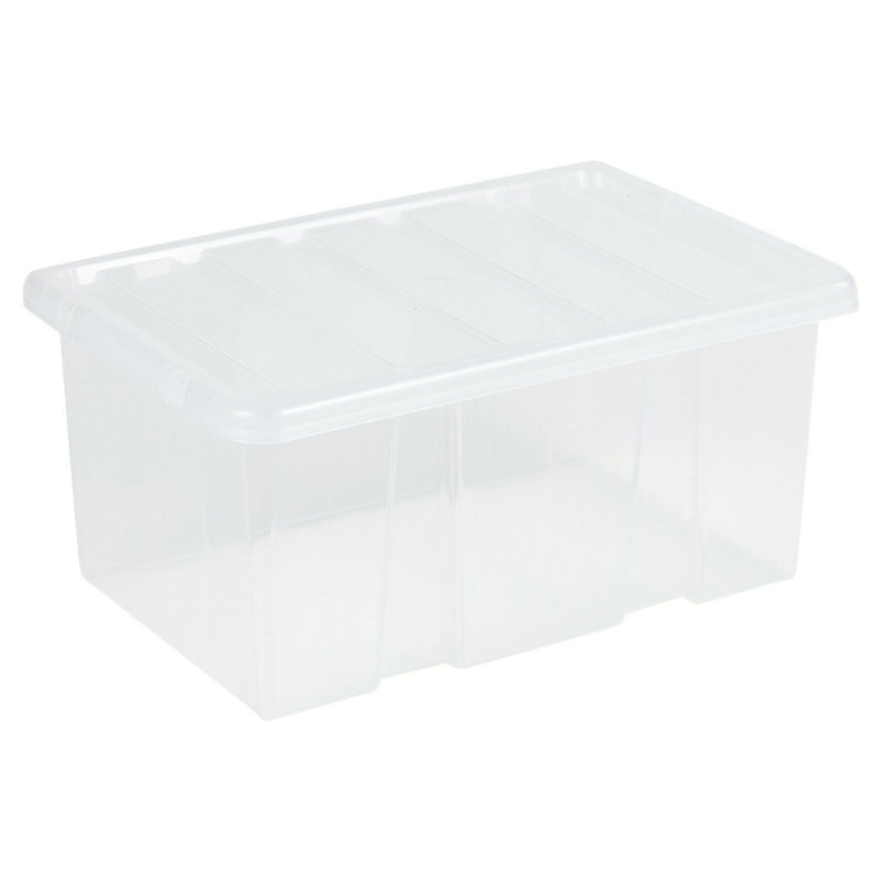 Symple Stuff Plastic Decorative Bin, Clear, 7 Litre
