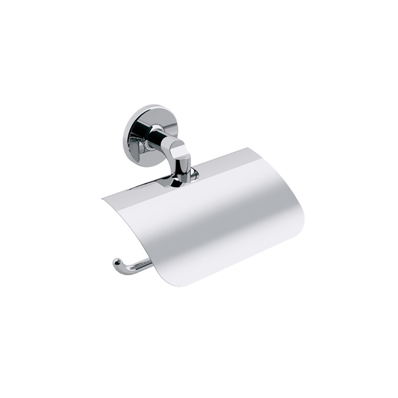 Sbeca Wall Mount Toilet Paper Holder with Cover, Polished Chrome
