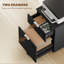 HOMCOM Mobile File Cabinet Wheels 2 Drawer-1163800322