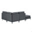 Canapé modulaire en lin rembourré avec pieds en métal-1674859954