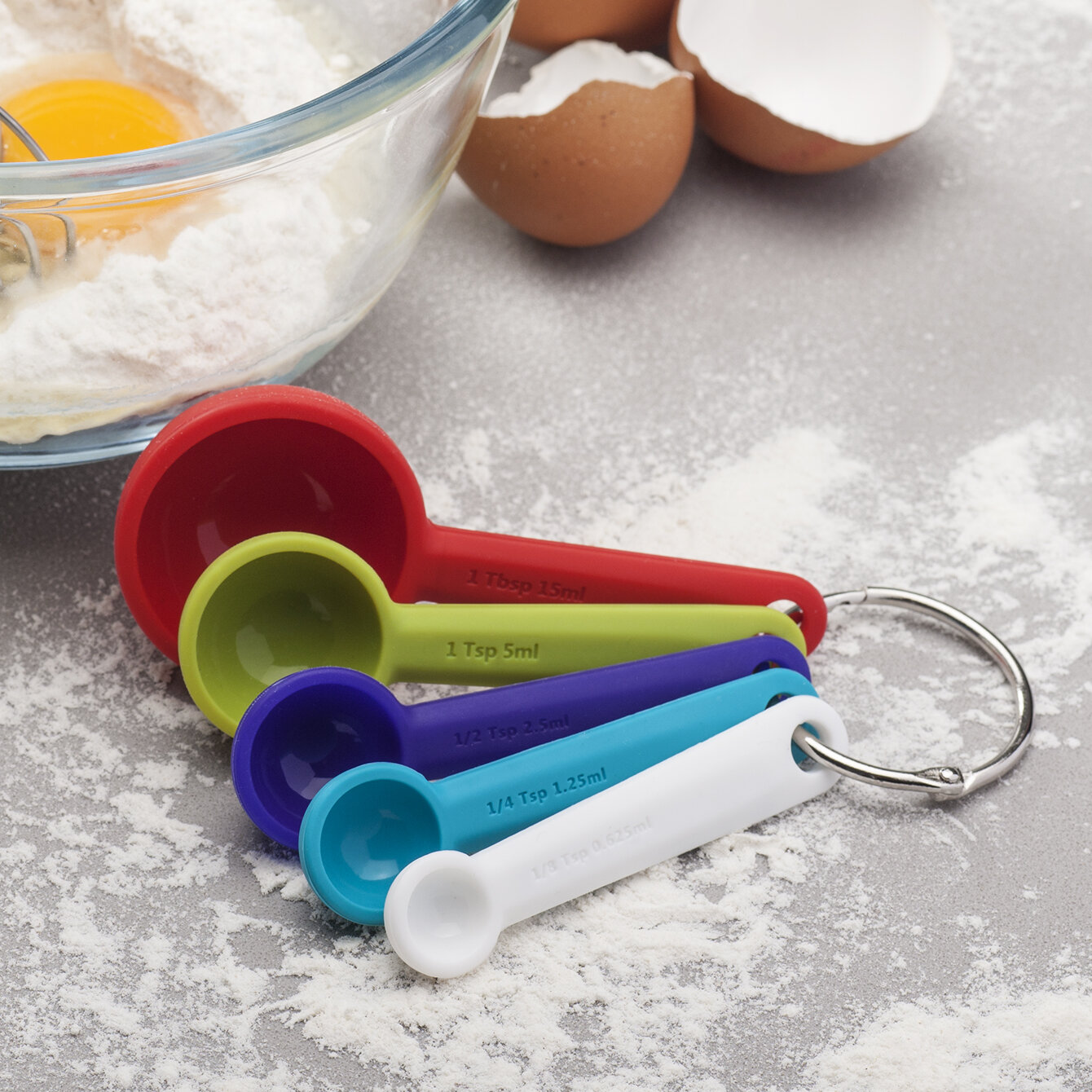 Zeal Silicone Measuring Spoon Set, Silicone Measuring Spoons 