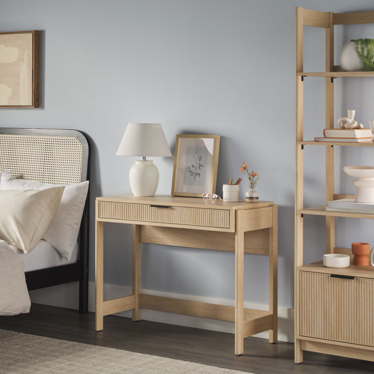 Reeded Writing Desk with Drawer
