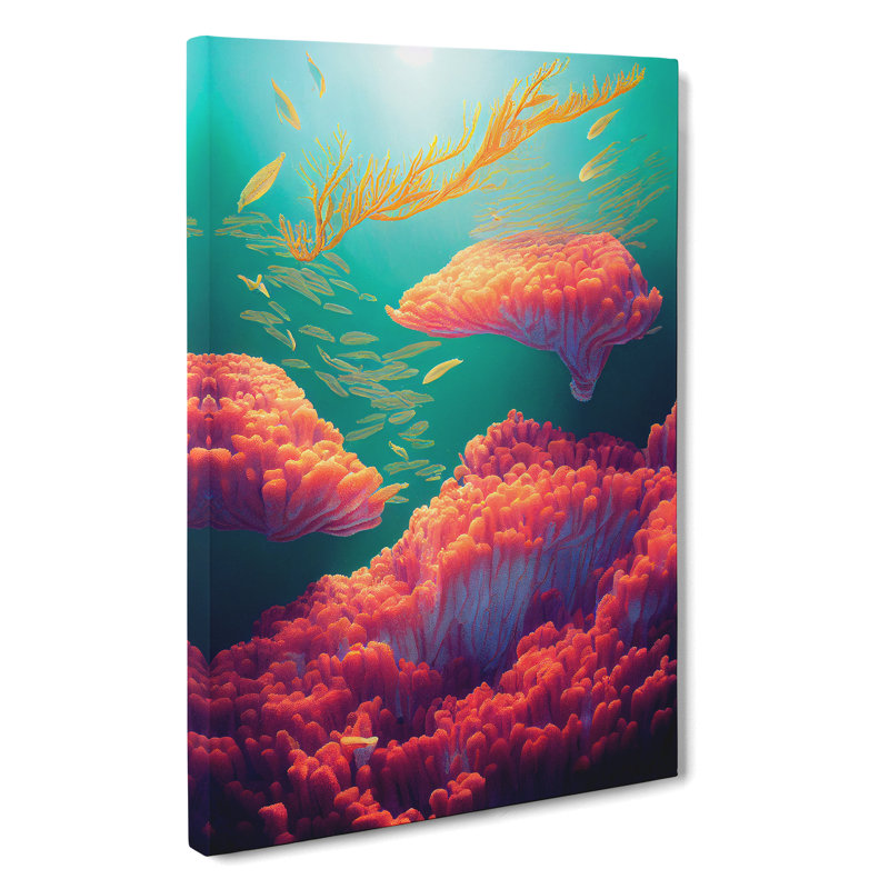 Beautiful Coral - Wrapped Canvas, 60cm H x 40cm W x 3cm D