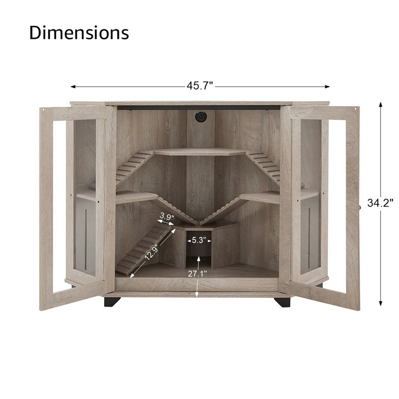 Small Animal Modular Habitat, 79.2cm H x 116.1cm W x 68.8cm D