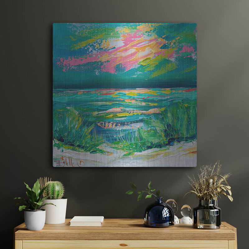 «Colorful Coast» par Estelle Grengs, H 24 po x l 24 po