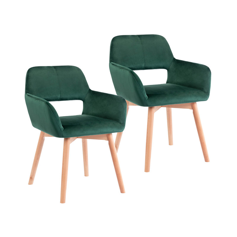 Andrianne Upholstered Dining Chair, Green