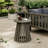Durable Acacia Wood Round Patio Side Table, For Outdoor Relaxation And Entertainment In Backyard, Lawn, Or Balcony-2062951291