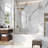 Fine Fixtures 30" x 58" Semi-Frameless Fixed Tub Panel, Satin Brass-111095082