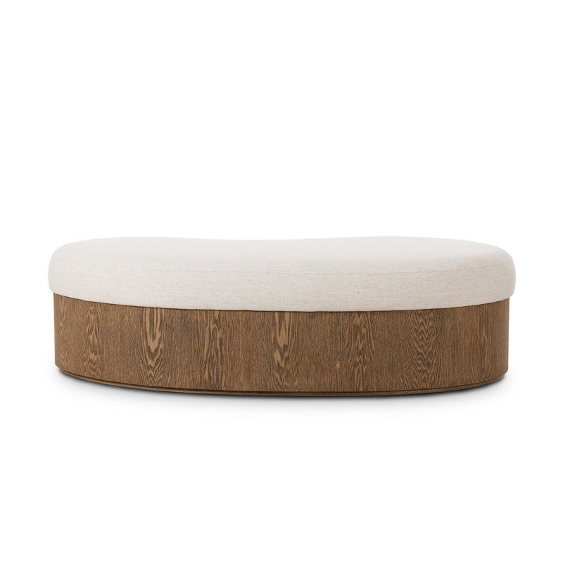 Elanie CELESTE Polyester Upholstered Bench, Crypton Nomad Snow