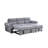 96.5" Fabric Reversible Sleeper Sectional Sofa Chaise-953297559-953297558