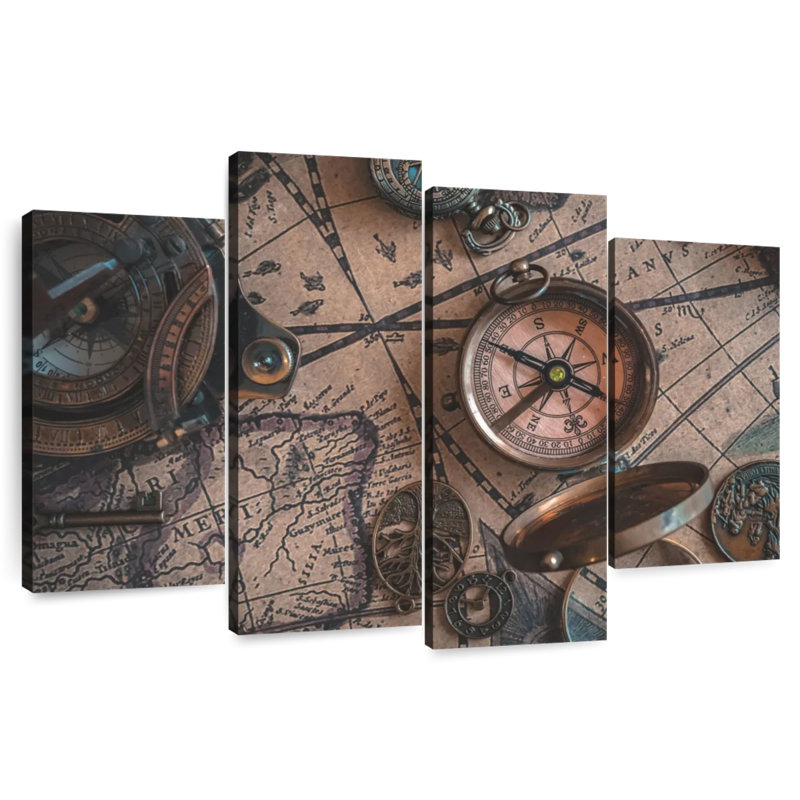 Aletra Map Compass, 27" H x 43" W