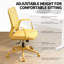 Chaise de bureau ergonomique jaune en maille, chaise de travail réglable en hauteur avec accoudoirs intégrés, chaise de bureau pour le télétravail-1798892701