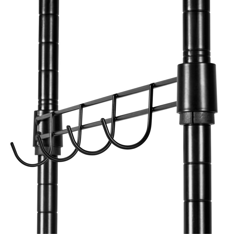 Clothing Garment Rack, Heavy Duty Clothes Rack, Freestanding Clothes Racks With Steel Frame, 800 Lbs Load Capacity Closet Wardrobe With Storage Shelves For Bedroom, Clothing Store, Hallway